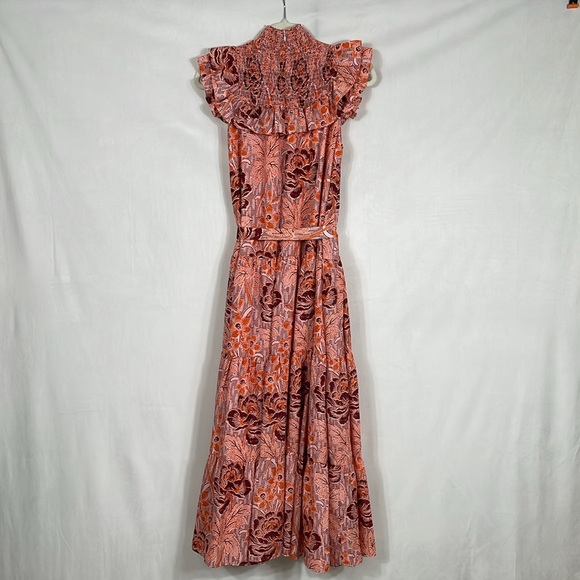 Likely Levine Midi Dress Size 4 High Neck Tie Waist EUC - Picture 7 of 14